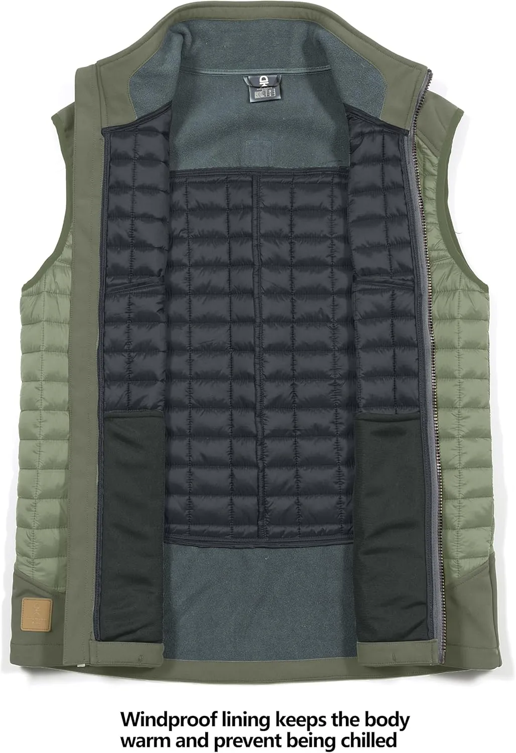 Little Donkey Andy Mens Lightweight Puffer Vest, Warm Outdoor Sleeveless Jacket for Hiking Travel Running