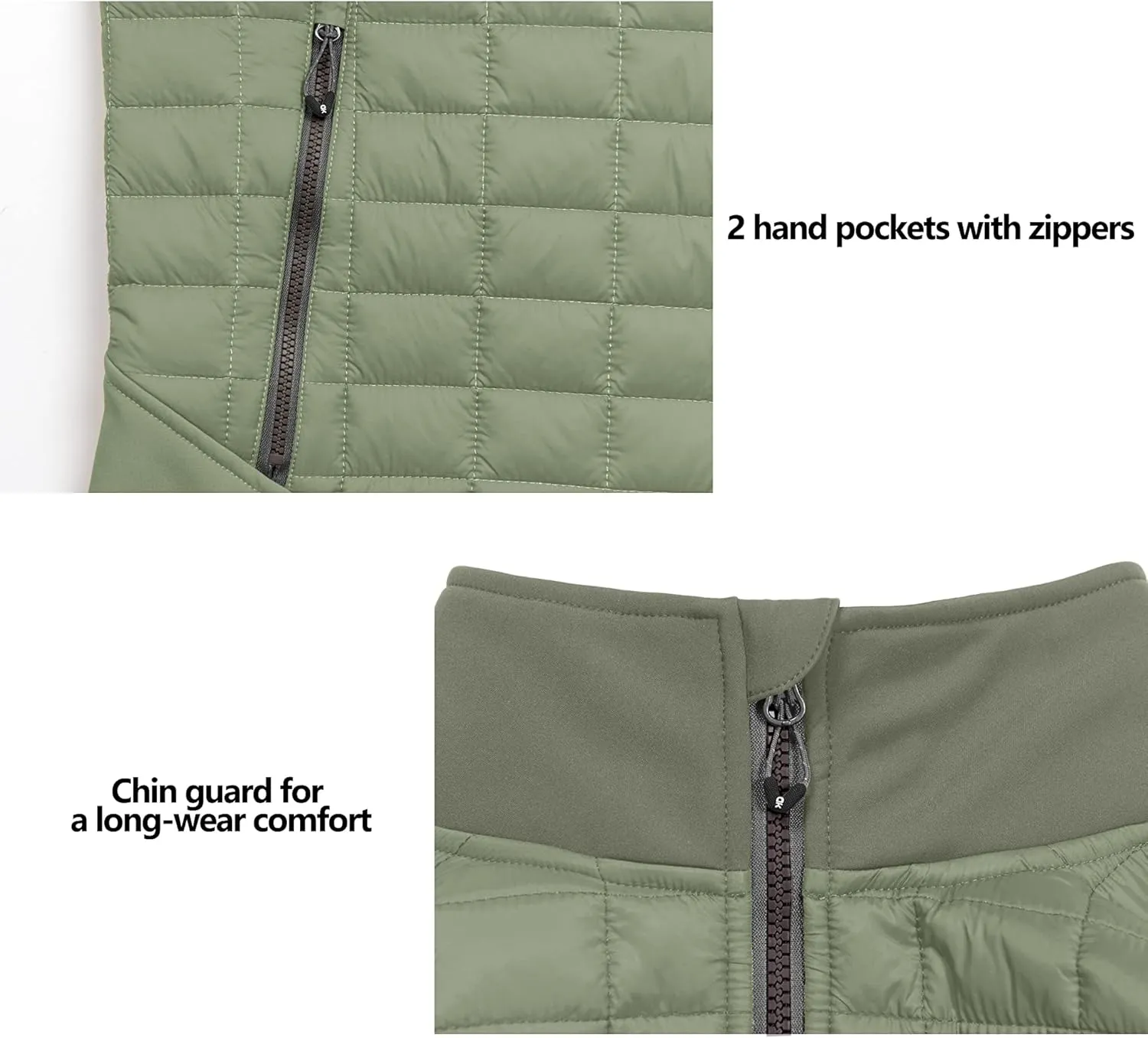 Little Donkey Andy Mens Lightweight Puffer Vest, Warm Outdoor Sleeveless Jacket for Hiking Travel Running