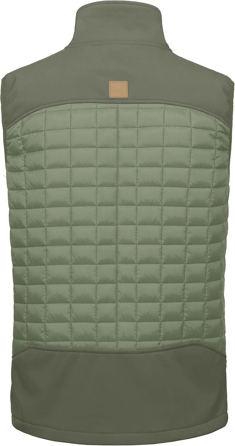 Little Donkey Andy Mens Lightweight Puffer Vest, Warm Outdoor Sleeveless Jacket for Hiking Travel Running
