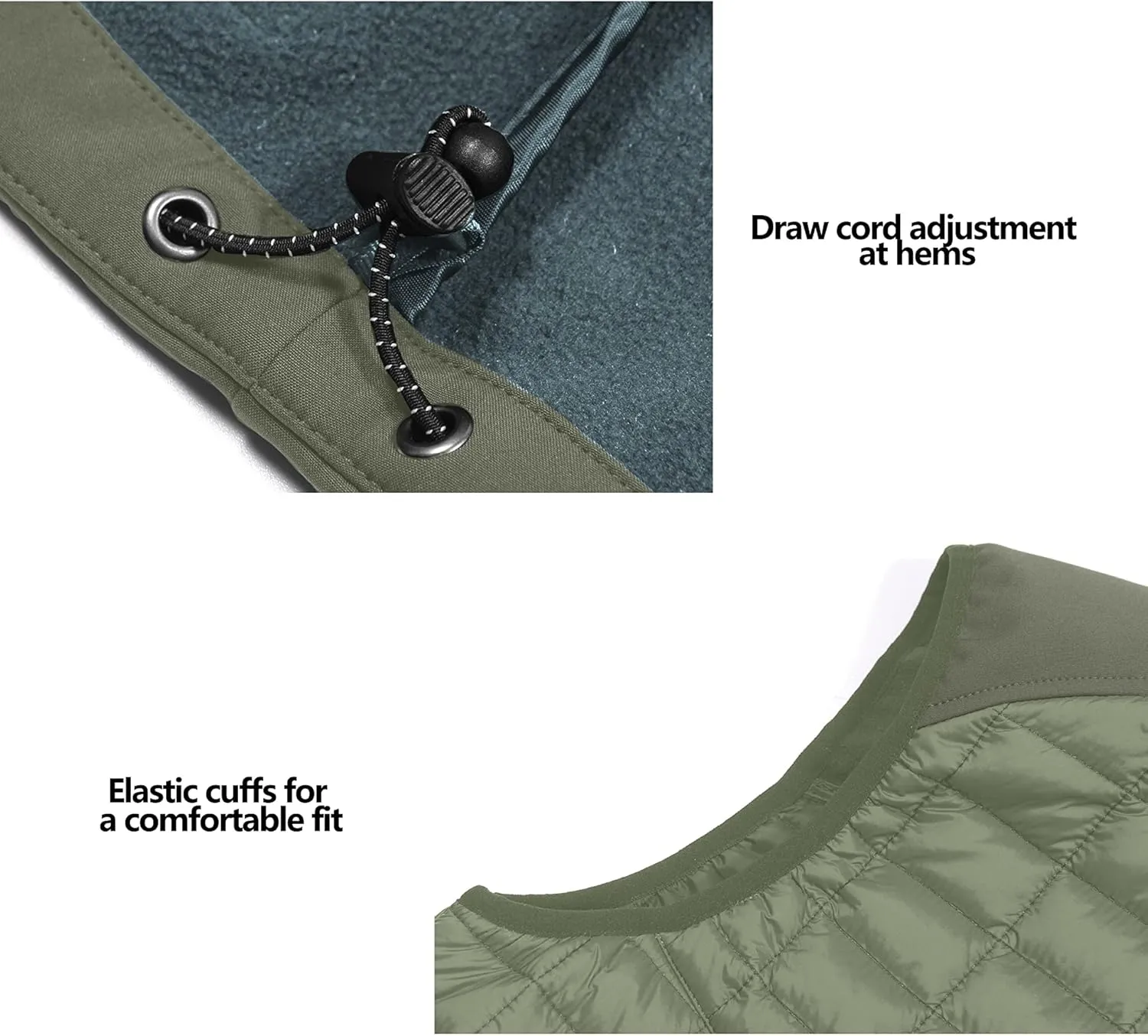 Little Donkey Andy Mens Lightweight Puffer Vest, Warm Outdoor Sleeveless Jacket for Hiking Travel Running