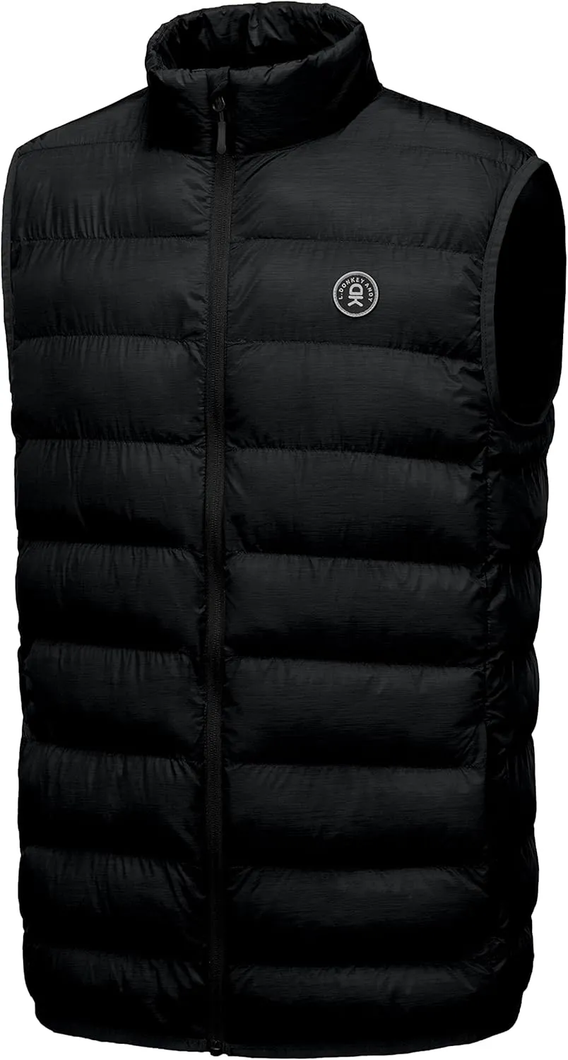 Little Donkey Andy Men's Lightweight Warm Puffer Vest Thermal Golf Sleeveless Jacket for Outdoor Hiking Travel Casual