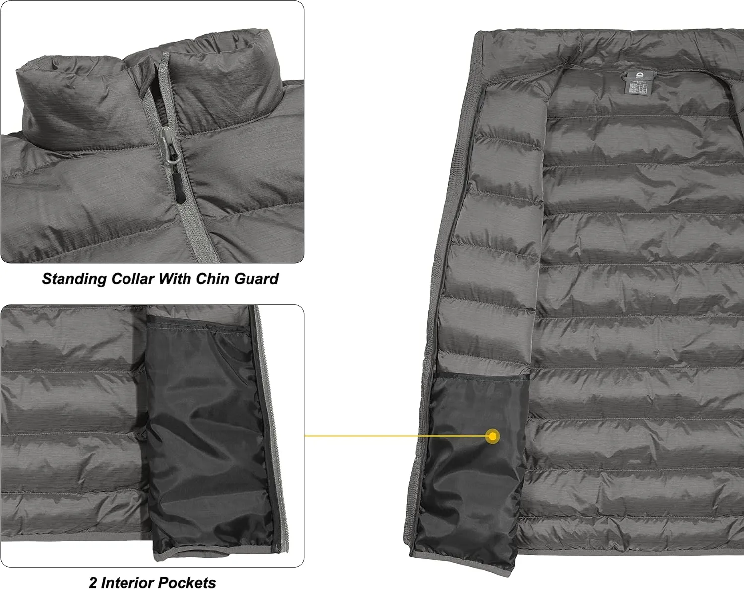 Little Donkey Andy Men's Lightweight Warm Puffer Vest Thermal Golf Sleeveless Jacket for Outdoor Hiking Travel Casual