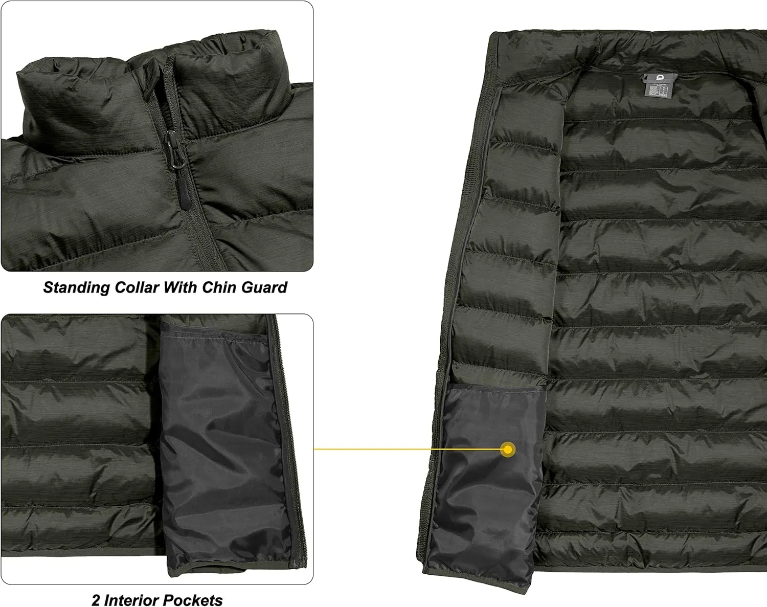 Little Donkey Andy Men's Lightweight Warm Puffer Vest Thermal Golf Sleeveless Jacket for Outdoor Hiking Travel Casual