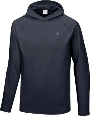 Little Donkey Andy Men's Quick Dry UPF Hoodie Shirt Long Sleeve Breathable UV Protection for Fishing Hiking