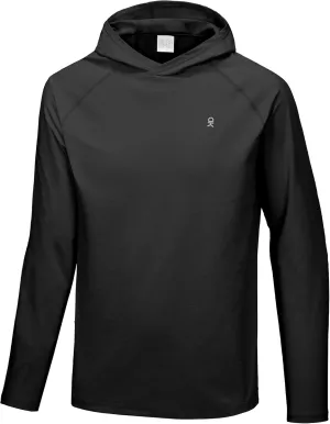 Little Donkey Andy Men's Quick Dry UPF Hoodie Shirt Long Sleeve Breathable UV Protection for Fishing Hiking