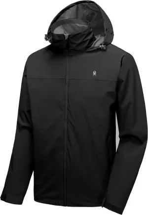 Little Donkey Andy Men's Waterproof Rain Jacket, Lightweight Rain Coat, Raincoat with Hood for Golf Hiking