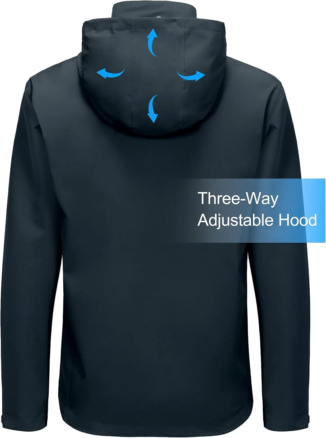 Little Donkey Andy Men's Waterproof Rain Jacket, Lightweight Rain Coat, Raincoat with Hood for Golf Hiking
