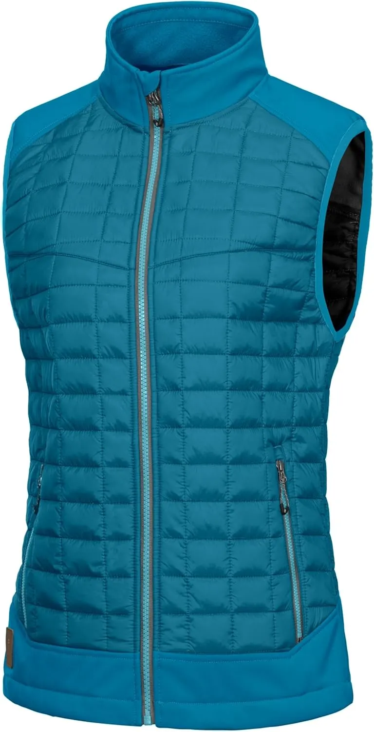 Little Donkey Andy Women's Lightweight Puffer Vest, Warm Outdoor Sleeveless Jacket for Hiking Travel Running Golf