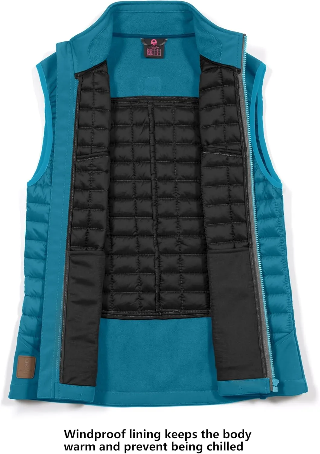 Little Donkey Andy Women's Lightweight Puffer Vest, Warm Outdoor Sleeveless Jacket for Hiking Travel Running Golf