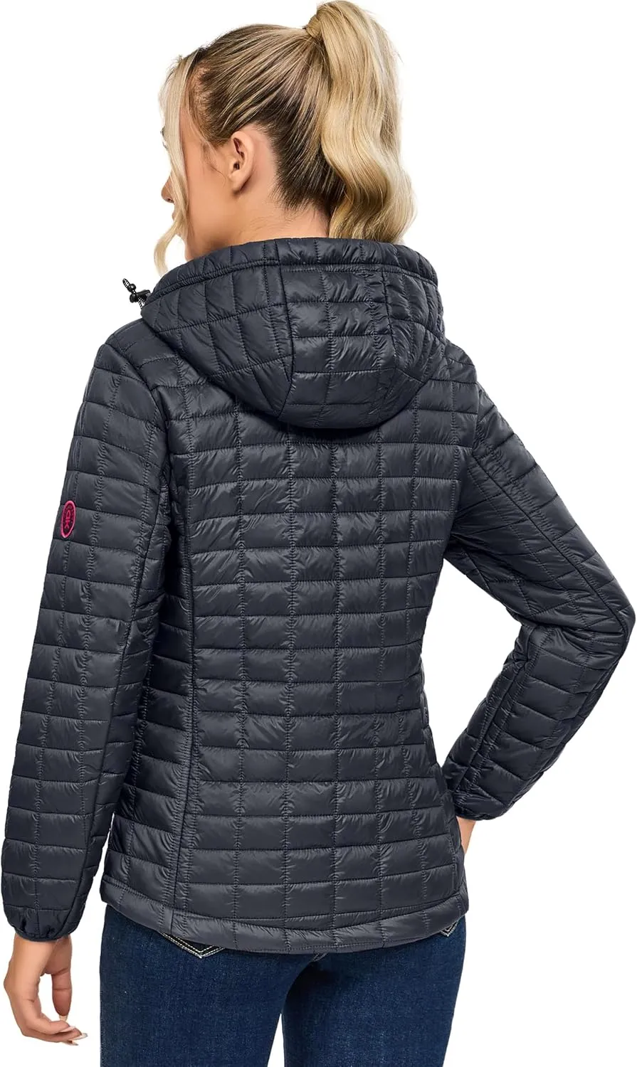 Little Donkey Andy Women's Puffer Jacket, Lightweight Warm Hiking Jacket with Post-Consumer Synthetic Insulation