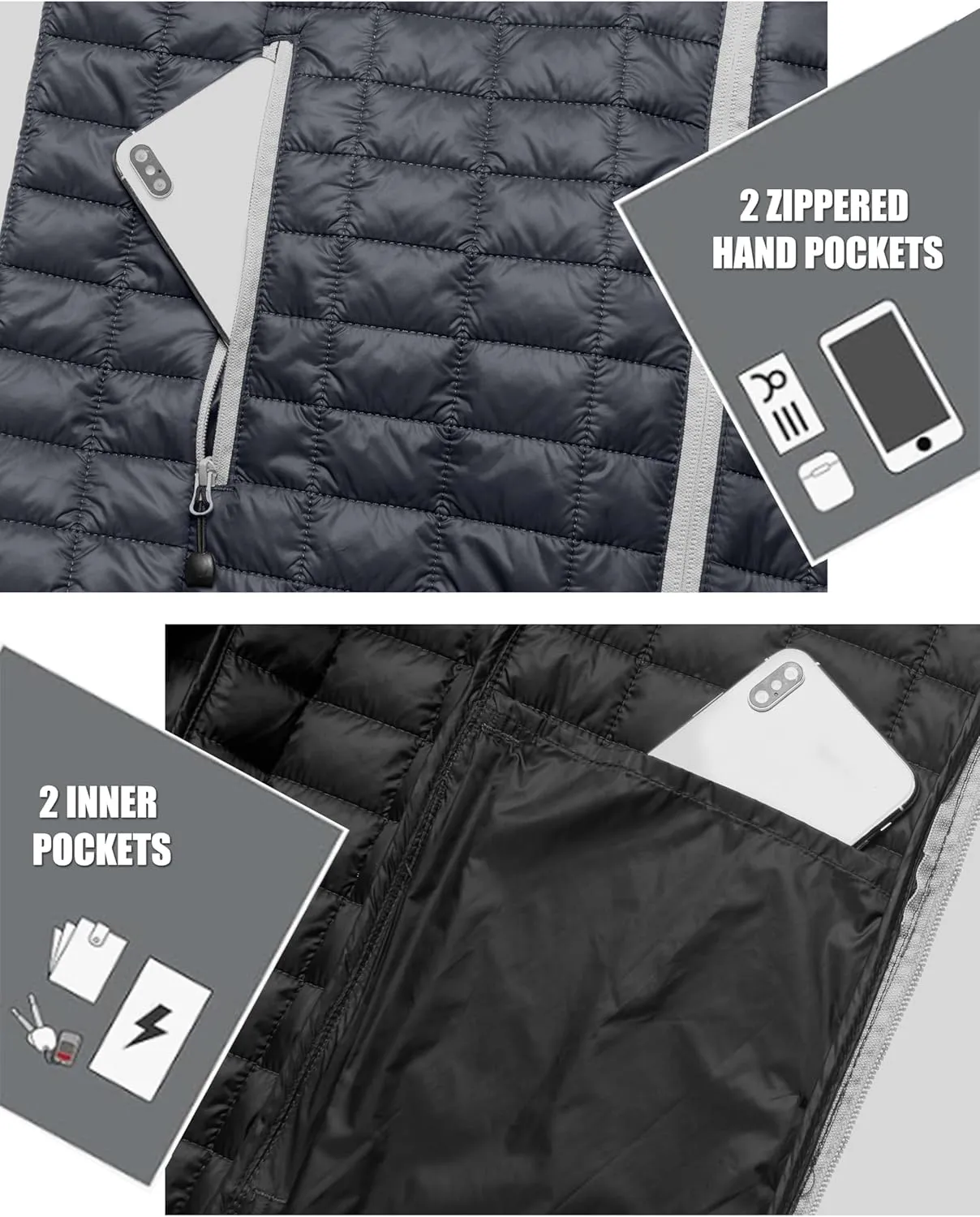 Little Donkey Andy Women's Puffer Jacket, Lightweight Warm Hiking Jacket with Post-Consumer Synthetic Insulation
