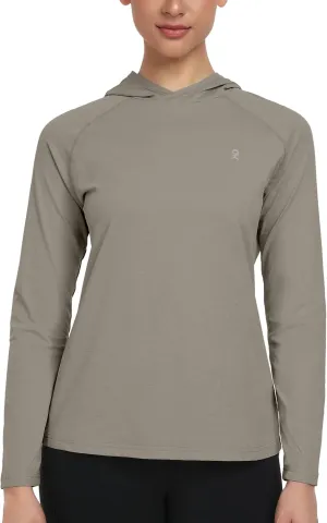 Little Donkey Andy Women's Quick Dry Sun Protection UPF Hoodie Shirt Long Sleeve Breathable for Fishing Hiking Outdoor