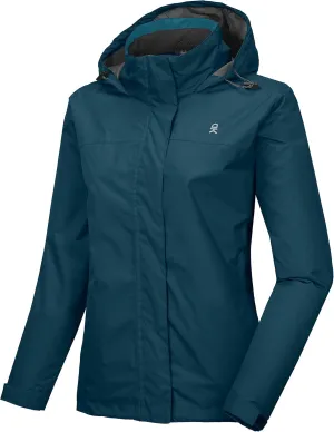Little Donkey Andy Womens Waterproof Rain Jacket Lightweight Outdoor Windbreaker Rain Coat Shell for Hiking, Travel