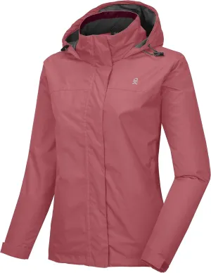 Little Donkey Andy Womens Waterproof Rain Jacket Lightweight Outdoor Windbreaker Rain Coat Shell for Hiking, Travel