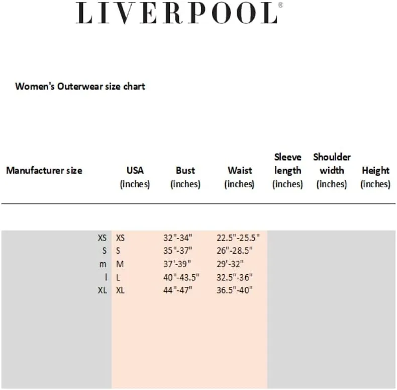 Liverpool Women's Classic Jean Jacket High Performance Denim