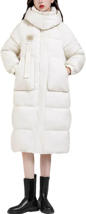 Long Winter Down Cotton Coat Women Windproof Overcoat Thicken Warm Cotton-Padded Women Jacket Puffer Parkas Outwear