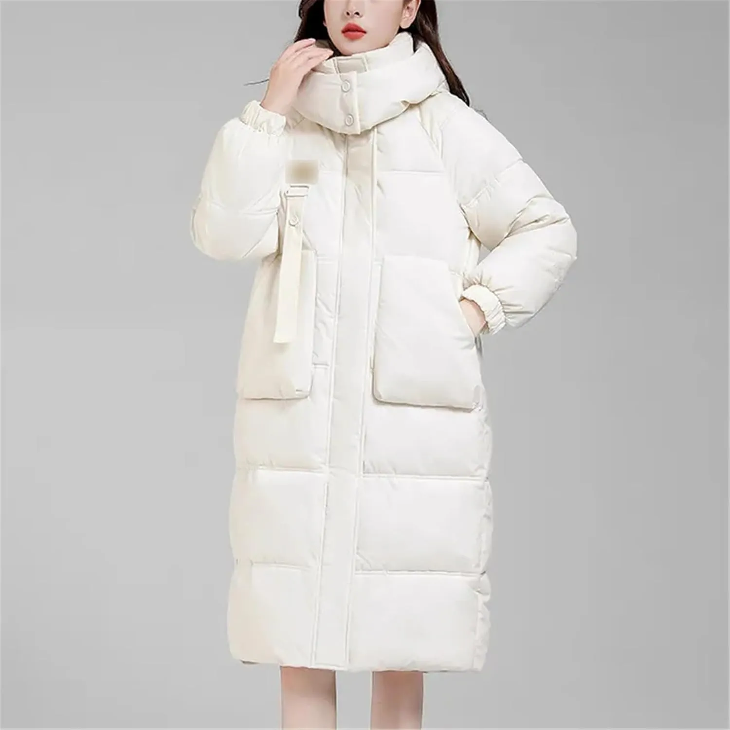 Long Winter Down Cotton Coat Women Windproof Overcoat Thicken Warm Cotton-Padded Women Jacket Puffer Parkas Outwear