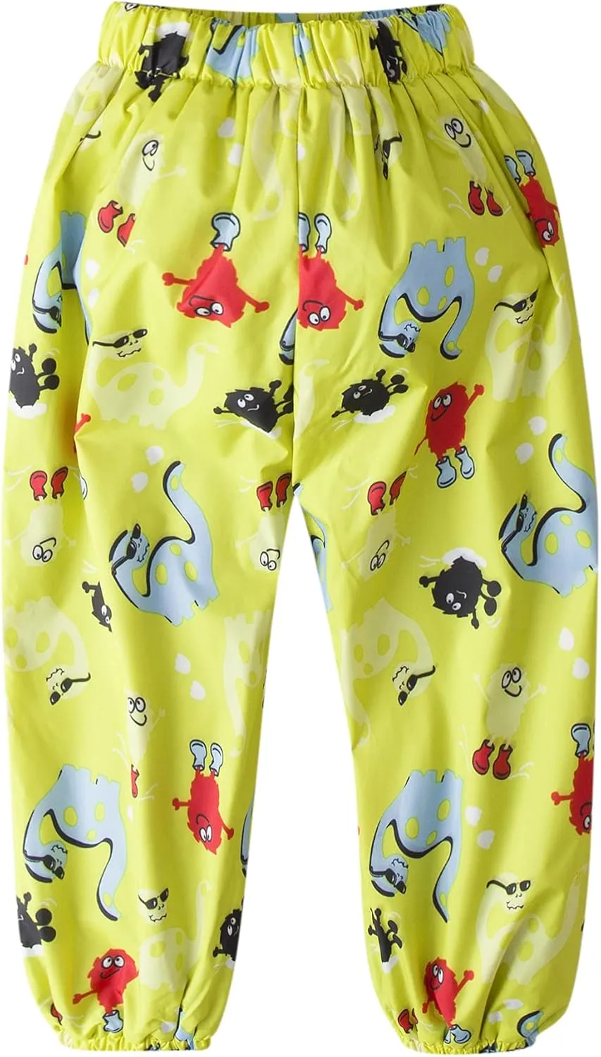 LZH Toddler Boys Girls Raincoat Waterproof Hooded Jacket Dinosaur Coat Pants Suit