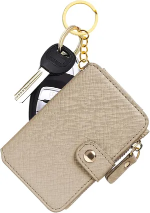 M-Plateau Card Cases, Leather Card & ID Cases,Credit Card Holder Wallet Small Card Case Wallet: Wallet Women Small Premium PU Leather, Slim Wallet for Travelling (Khaki)