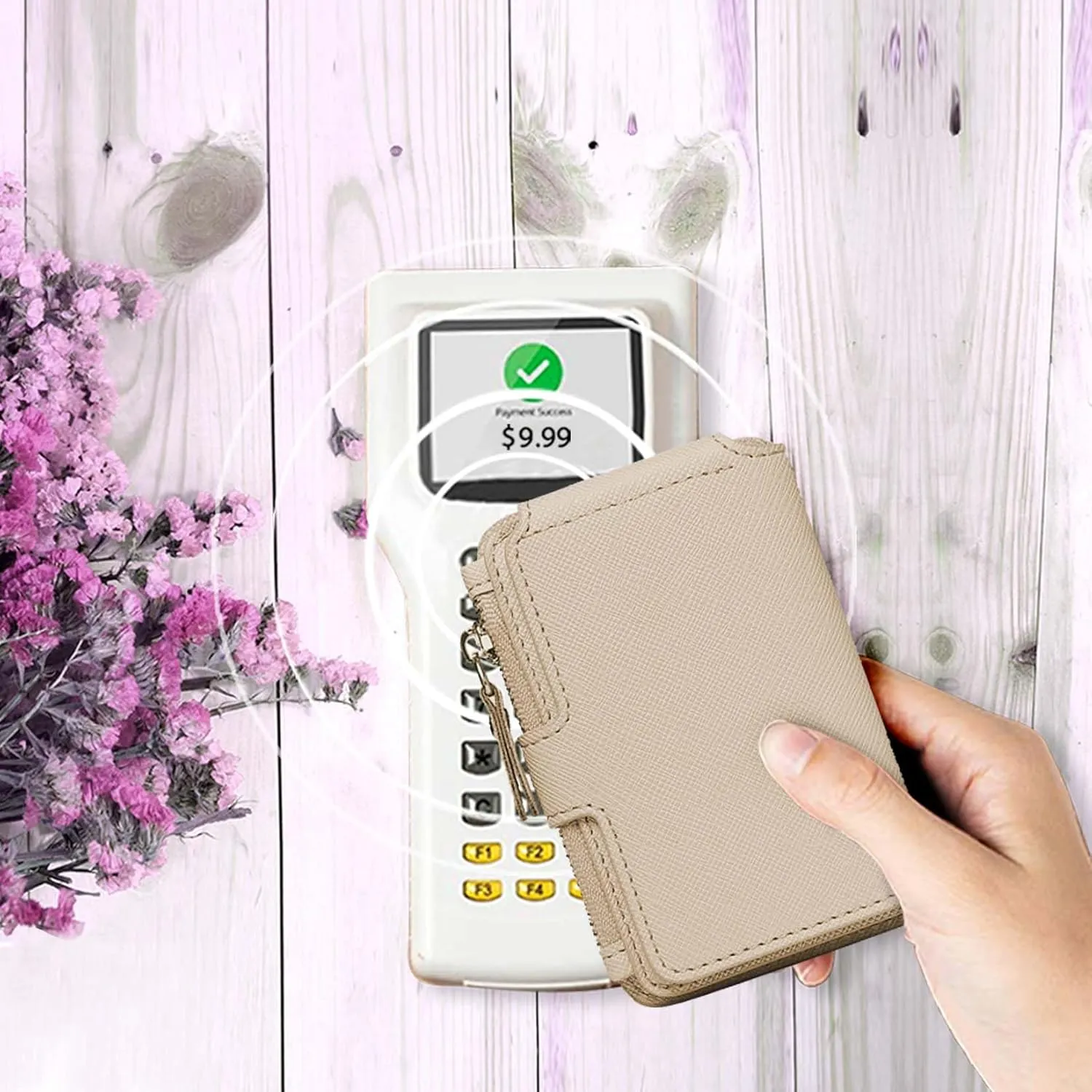 M-Plateau Card Cases, Leather Card & ID Cases,Credit Card Holder Wallet Small Card Case Wallet: Wallet Women Small Premium PU Leather, Slim Wallet for Travelling (Khaki)