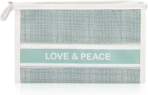 Makeup Bag Travel Toiletry Organizer Pouch for Women, Cosmetic Case Compartments, Cute Tweed Fabric Travel Accessories Storage Clutch (Makeup Bag - Tweed Light Blue)