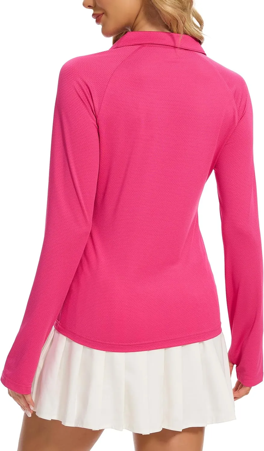 MathCat Women's Long Sleeve Golf Shirts UPF50  Quickly Dry Tennis Polo Lightweight Sports Athletic Tops