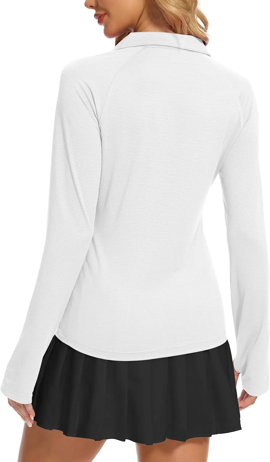 MathCat Women's Long Sleeve Golf Shirts UPF50  Quickly Dry Tennis Polo Lightweight Sports Athletic Tops
