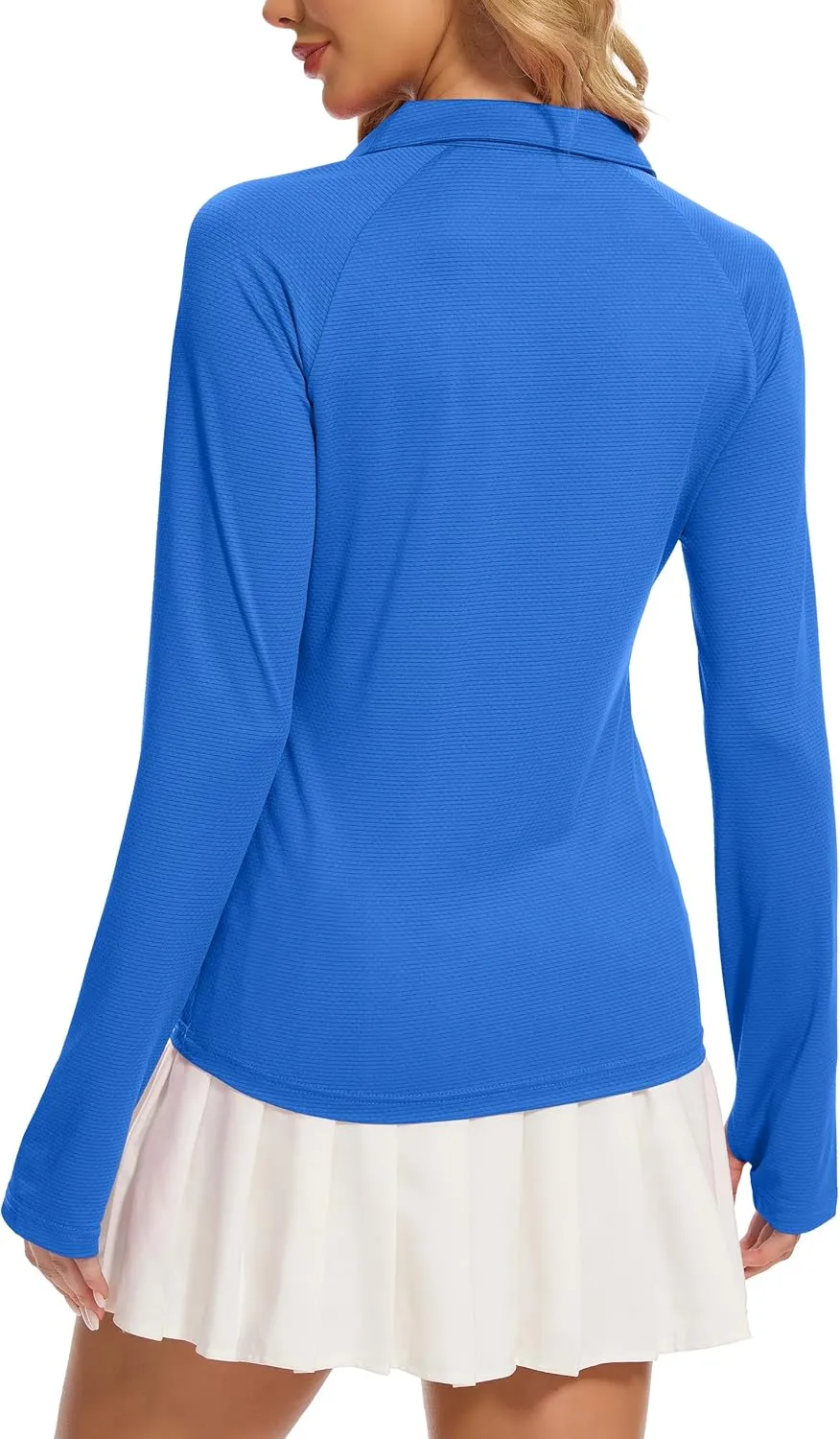 MathCat Women's Long Sleeve Golf Shirts UPF50  Quickly Dry Tennis Polo Lightweight Sports Athletic Tops