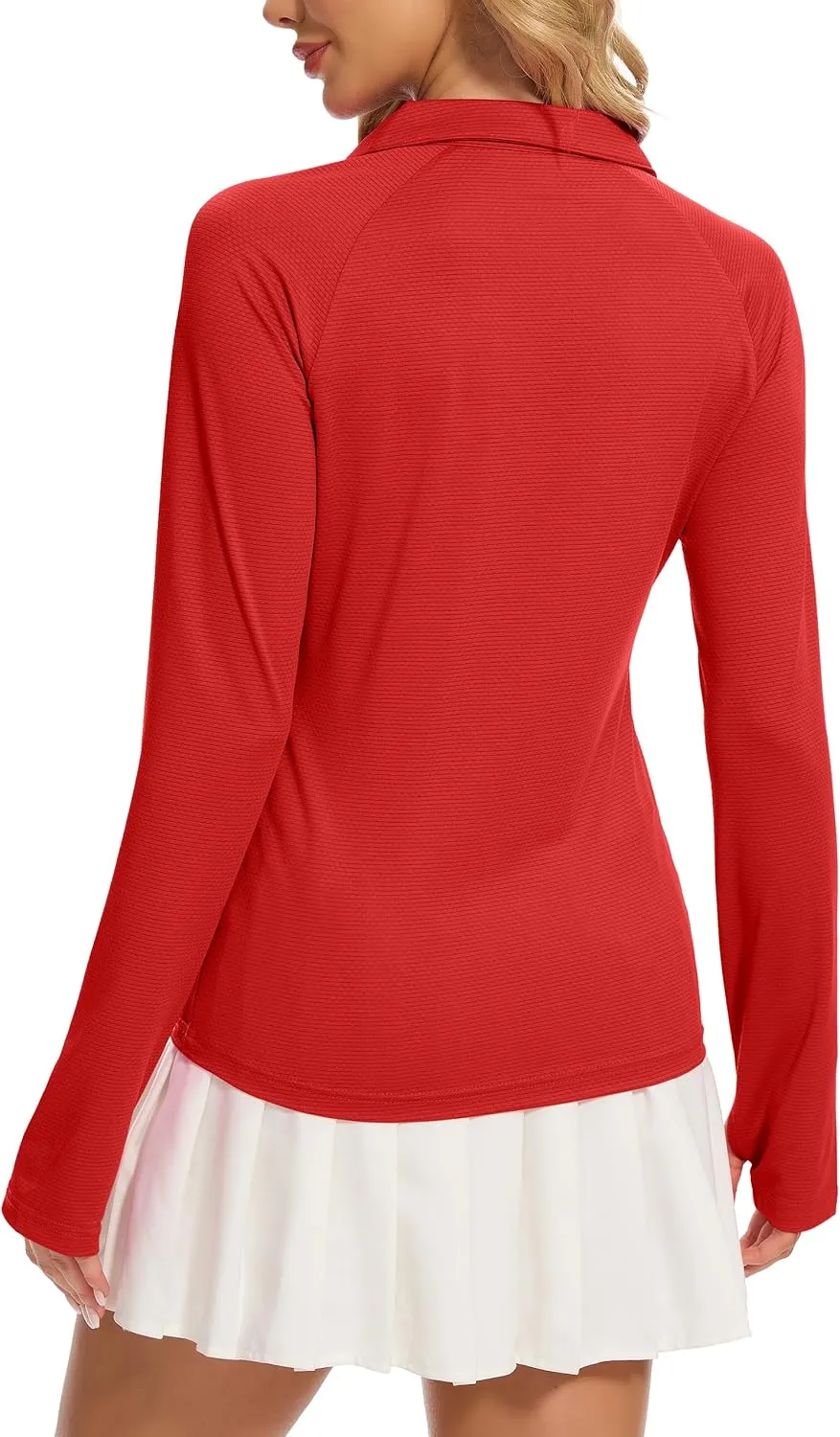 MathCat Women's Long Sleeve Golf Shirts UPF50  Quickly Dry Tennis Polo Lightweight Sports Athletic Tops