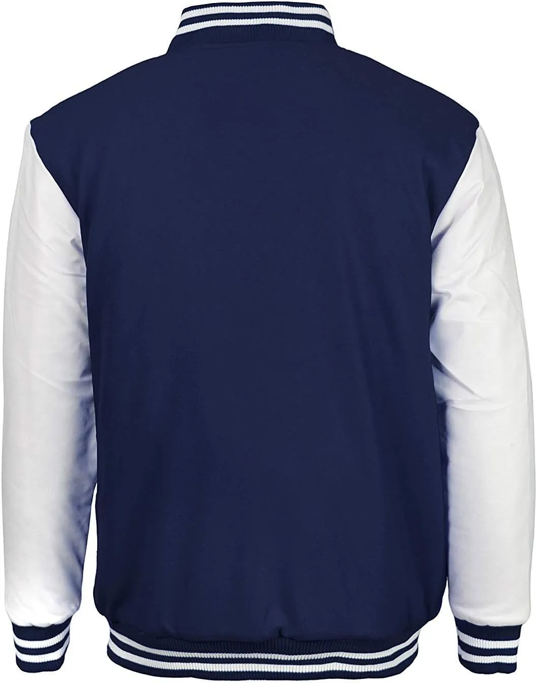 Maximos Men's LMJ Snap Button Front Classic Varsity Jacket