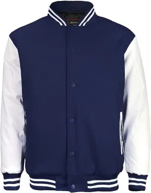 Maximos Men's LMJ Snap Button Front Classic Varsity Jacket