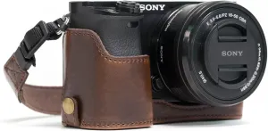 MegaGear Ever Ready Leather Camera Half Case Compatible with Sony Alpha A5100, A5000