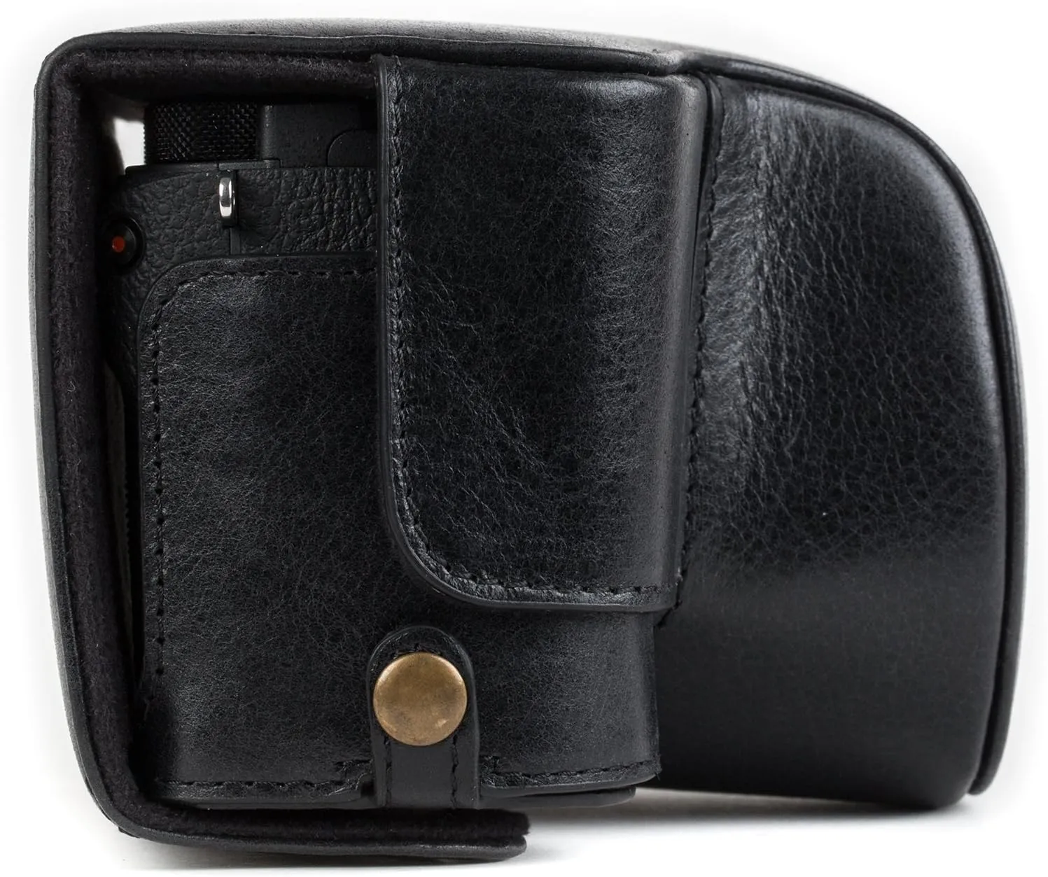 MegaGear MG1236 Sony Alpha A6500 (16-50 mm) Ever Ready Genuine Leather Camera Case & Strap with Battery Access, Black