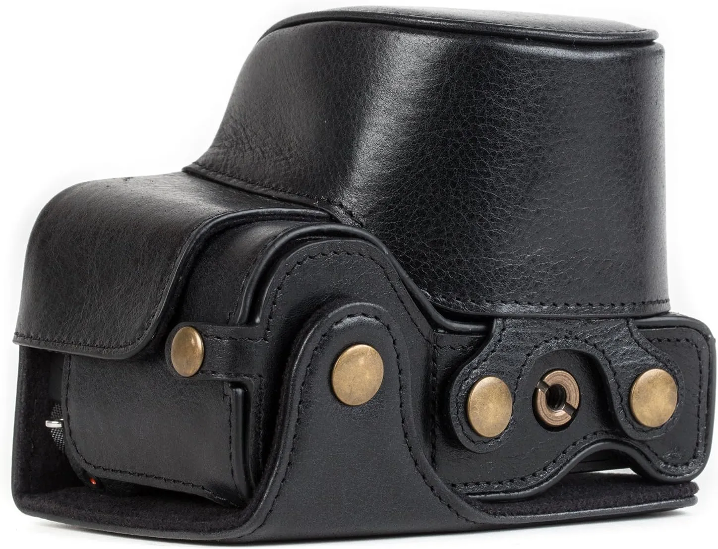 MegaGear MG1236 Sony Alpha A6500 (16-50 mm) Ever Ready Genuine Leather Camera Case & Strap with Battery Access, Black