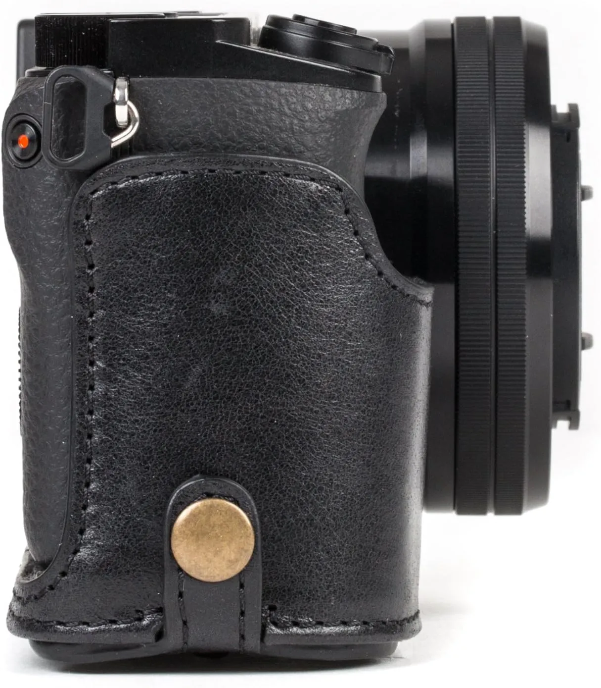 MegaGear MG1236 Sony Alpha A6500 (16-50 mm) Ever Ready Genuine Leather Camera Case & Strap with Battery Access, Black