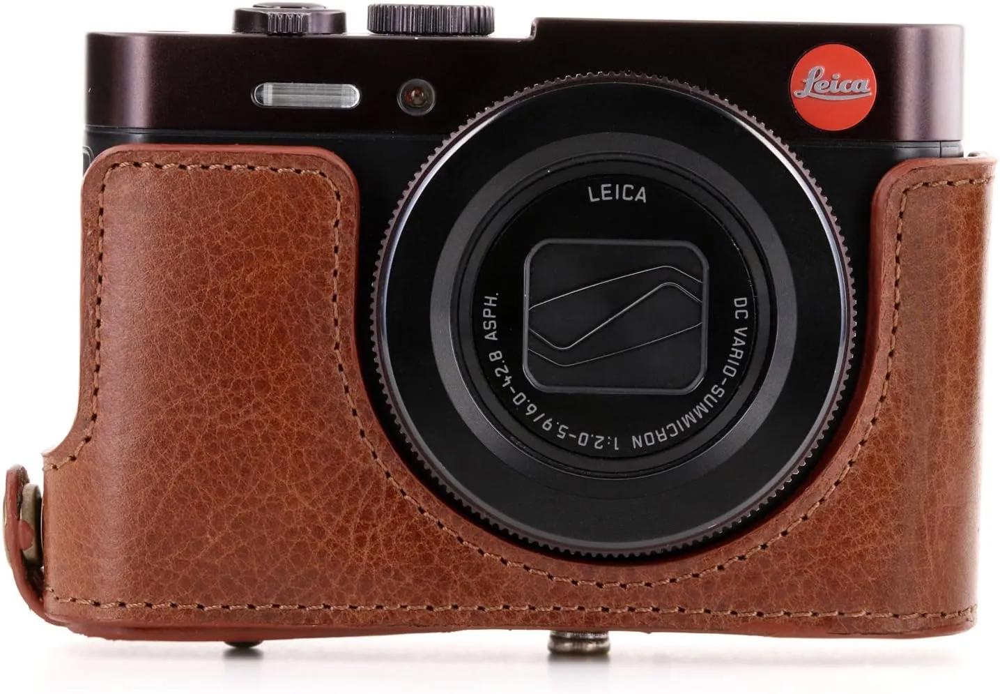 MegaGear MG1287 Leica C Typ 112 Ever Ready Genuine Leather Camera Case & Strap with Battery Access, Brown