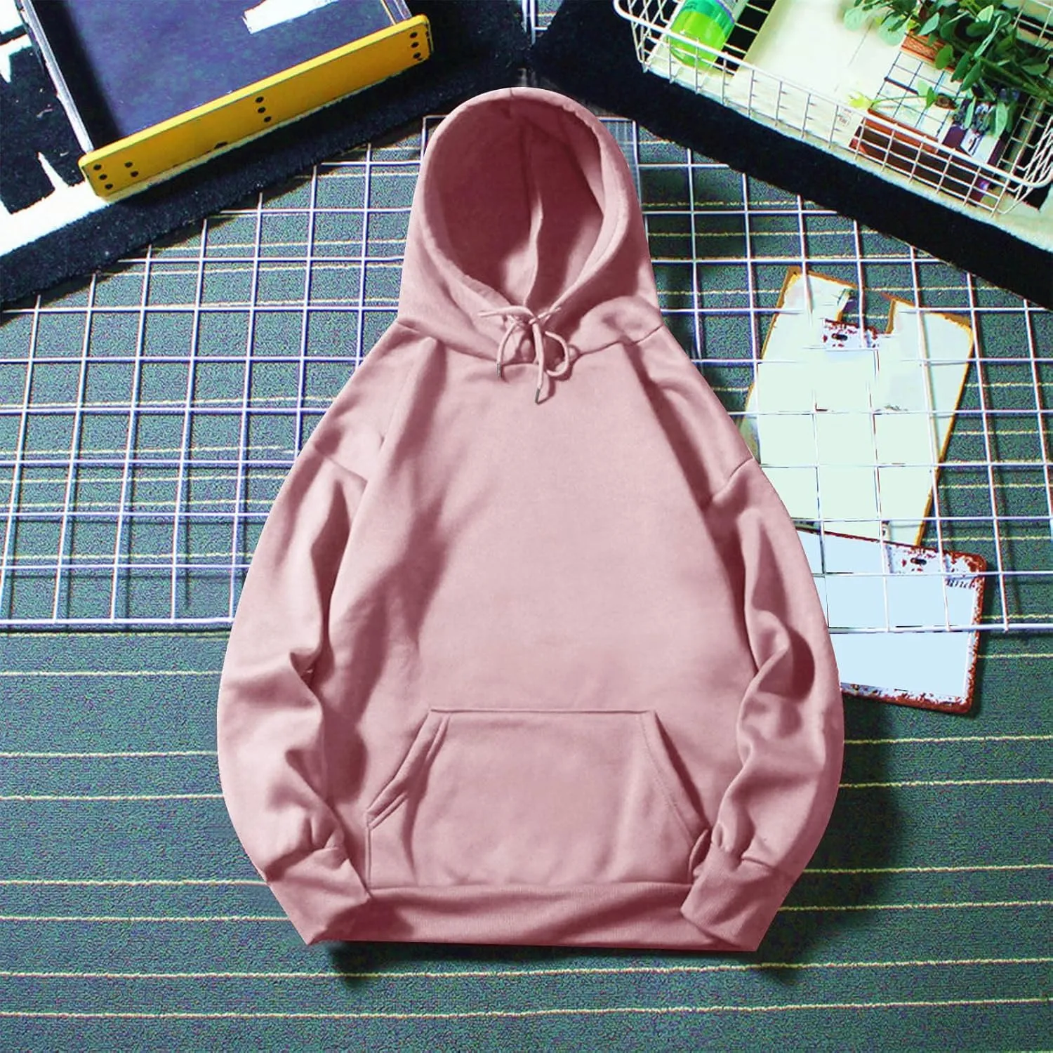 Men's Casual Hooded Sweatshirts Oversized Lightweight Hoodie Sweatshirt Comfy Gym Drawstring Sweatshirts With Pockets