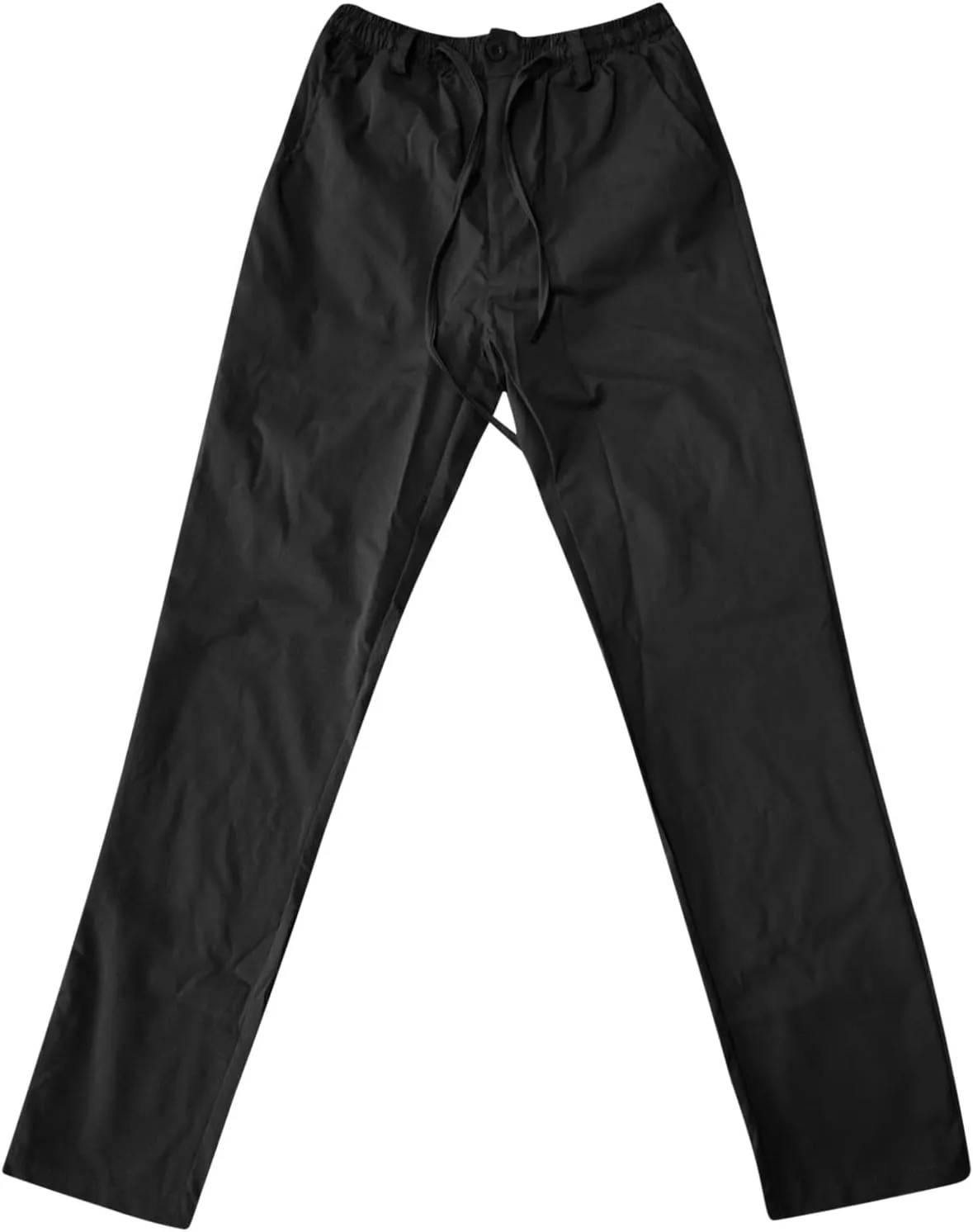 Men's Casual Pants, Waffle Linen Pants, Lightweight Sweatpants Open Bottom Lounge Joggers, Loose Fit Beach Summer Pants