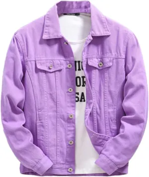Mens Classic Slim Fit Trucker Jean Denim Jacket Coat
