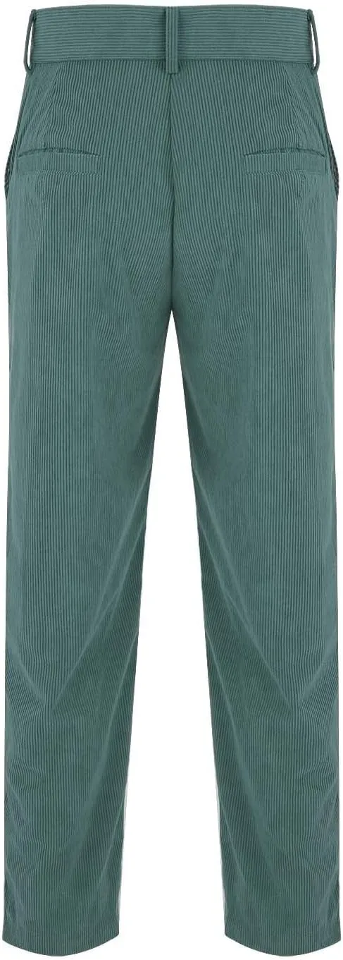 Mens Corduroy Dress Pants Straight Leg Flat Front Casual Chino Pants Fashion Low Rise Relaxed Fit Slacks with Pockets