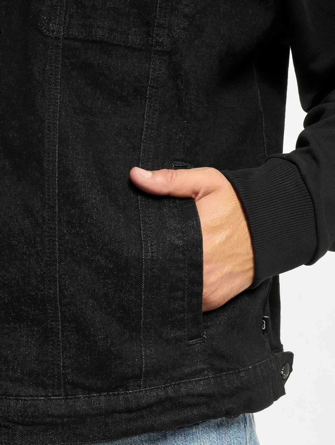 Men's Cradock Denim Sweat Jacket Black/Black