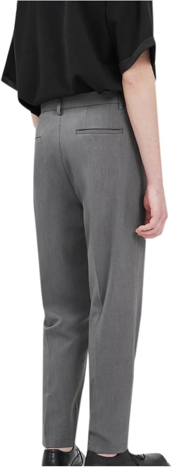 Men's Dress Pants Workday Classic Fit Suit Pants Casual Pleated Front Dress Pants Straight Fit Pants