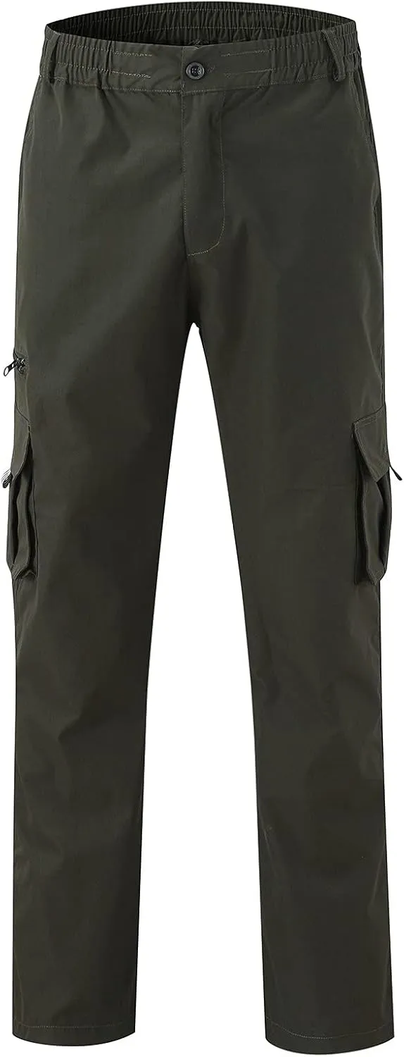 Men's Hiking Pants Lightweight Tactical Joggers Running Golf Trousers Loose Fit Summer Outdoor Work Pants