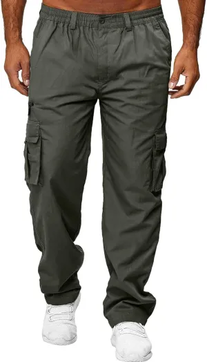 Men's Hiking Pants Lightweight Tactical Joggers Running Golf Trousers Loose Fit Summer Outdoor Work Pants