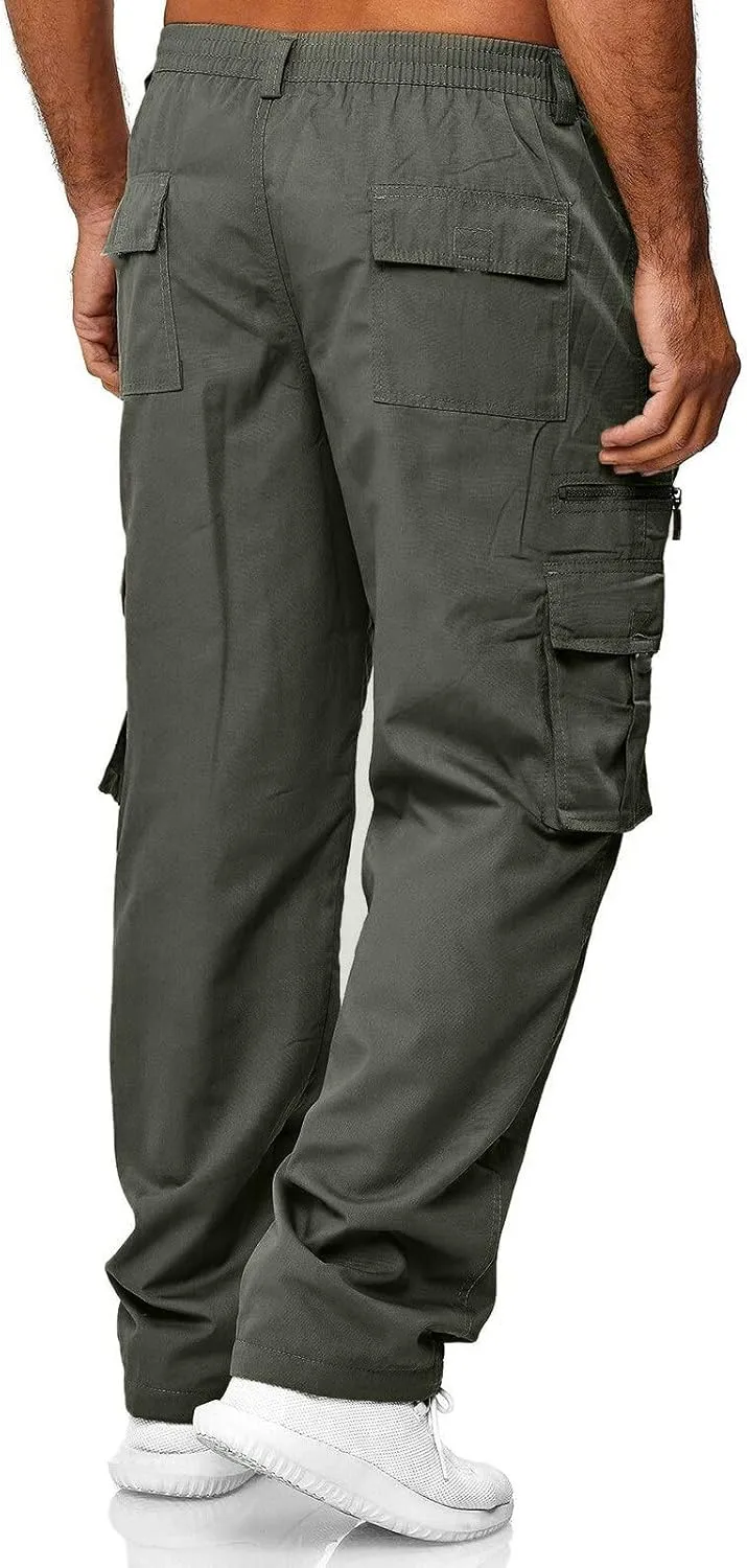 Men's Hiking Pants Lightweight Tactical Joggers Running Golf Trousers Loose Fit Summer Outdoor Work Pants