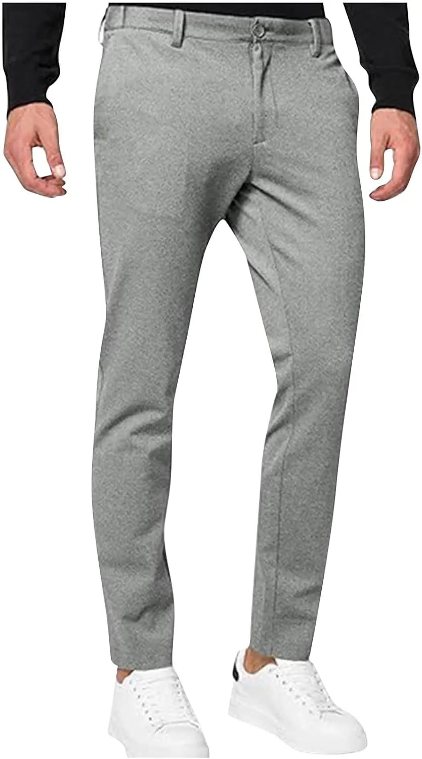 Men's Pants Stretch Lightweight Casual Slim Fit Golf Pant for Men Work Outdoor Fashion Trendy 2025 Spring Trousers