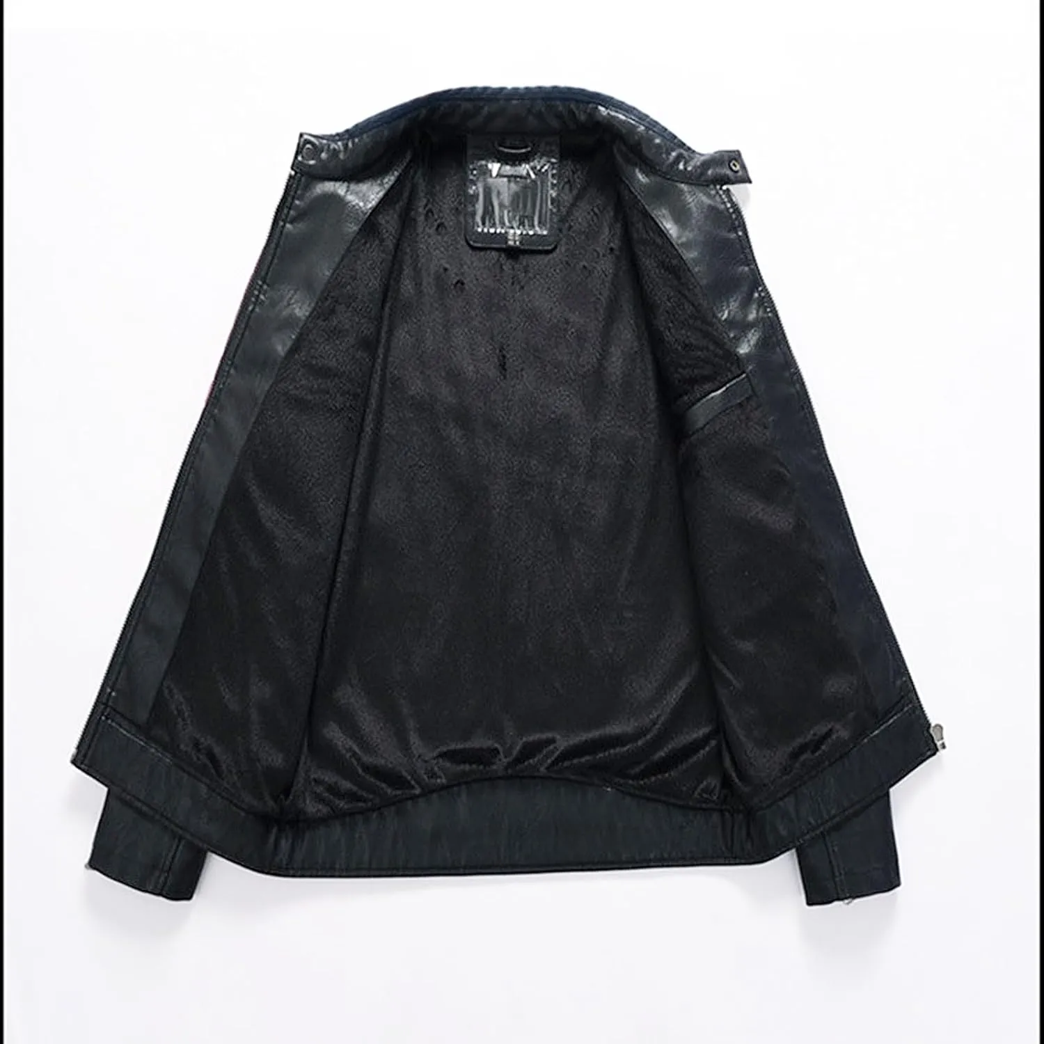 Men's PU Leather Jacket Windbreaker Leather Motorcycle Jacket Men Racing Jacket Riding Coat