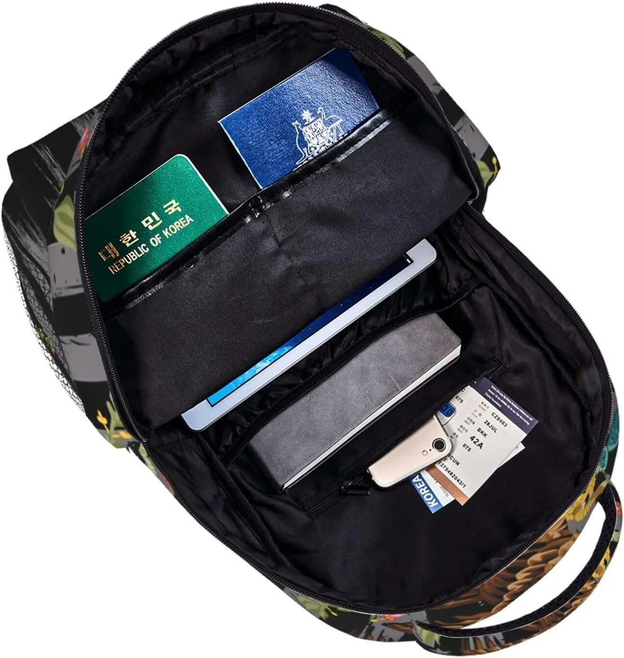 Mexican Flag Backpack Casual Pack Bag Laptop Backpack With Side Pocket Front Zipper Pocket Bookpack Travel Daypack Picnic Rucksack