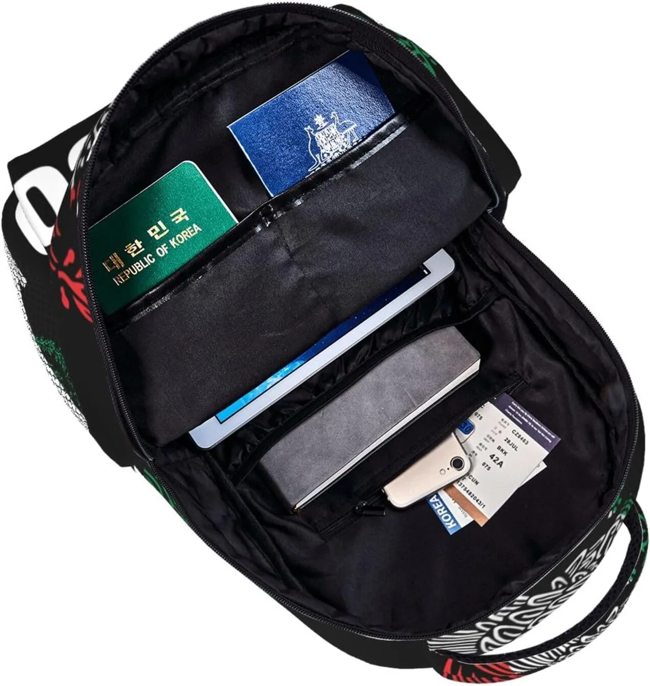 Mexican Flag Backpack Casual Pack Bag Laptop Backpack With Side Pocket Front Zipper Pocket Bookpack Travel Daypack Picnic Rucksack
