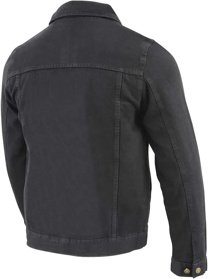 Milwaukee Leather MDM1015 Men's Black Classic Denim Jean Jacket